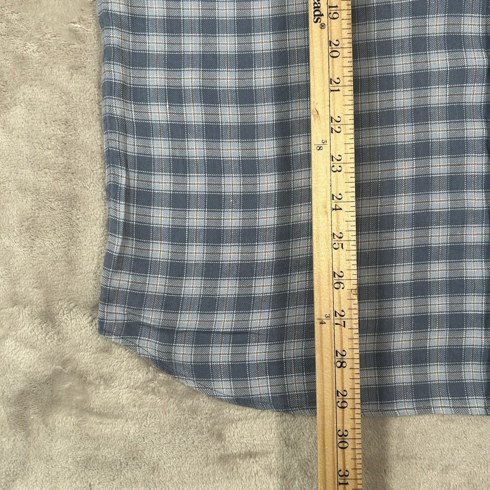Faherty Shirt Men L The Weekend Blend Fox Lake Plaid Linen Button Down Huckberry - Picture 9 of 15
